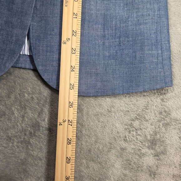 J Crew Blazer Womens 00 Petite Chambray Blue Holland Preppy Nautical Jacket - Picture 11 of 13